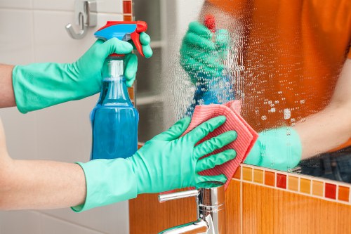 Carpet cleaning equipment prepared for a service appointment