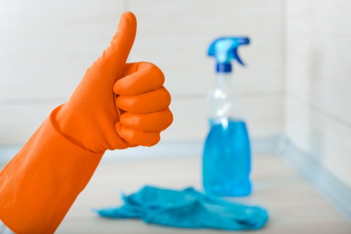 Professional cleaning of coffee or wine stains on fabric furniture