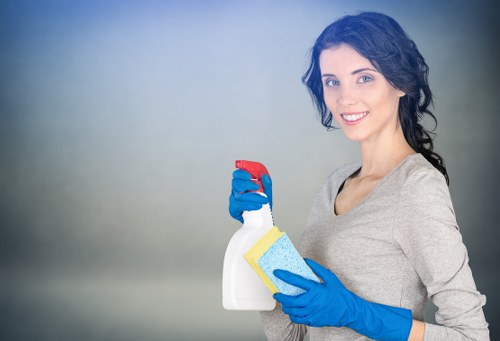 Local communal area cleaner maintaining a residential block in Paddington